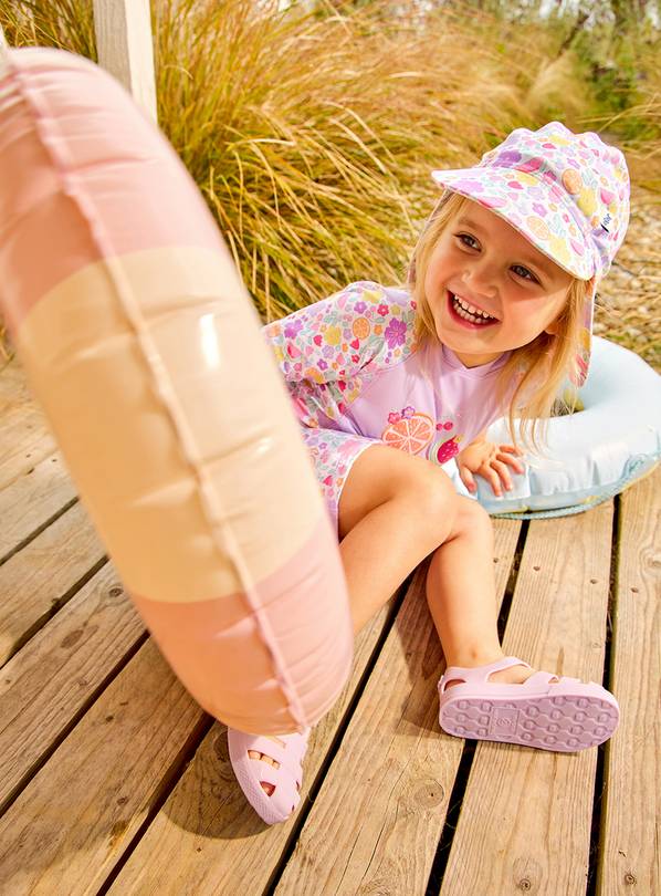 JOJO MAMAN BÉBÉ Ditsy Floral Sun Protection Hat 0-12 Months